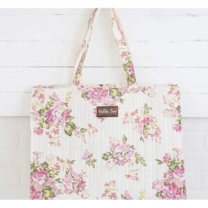 Matilda Jane Floral Quilted Tote Bag Pink Purple Flower Cottagecore NWT
